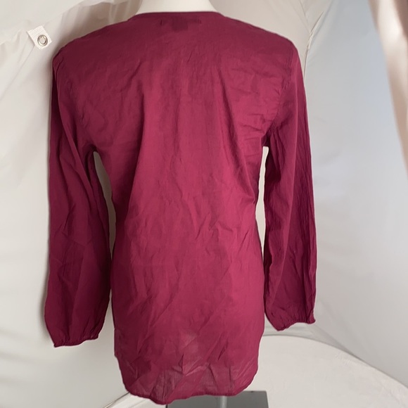 Lucky Brand raspberry keyhole cotton boho tunic L - Picture 4 of 12